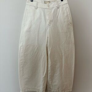 Free People Cream Wide Leg Pants